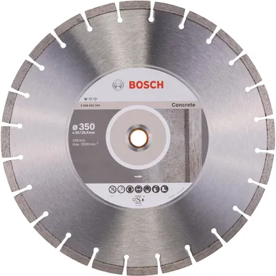 Obrázok produktu pre Diamantový pílový kotúč Bosch Standard na betón 350x20,00/25,40x2,8, 2608602544