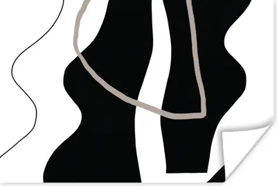 Produktbild von MuchoWow® Poster Abstrakt - Minimalismus - Design 90x60 cm - Schlafzimmer