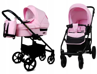 Obrázok produktu pre BabyLux® TRAILUX | Kočík 2v1 Bambimo | Light Pink | Kombi set na kočík | Bugina + Vaničku