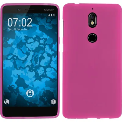 Produktbild von PhoneNatic Case kompatibel mit  Nokia 7 - pink Silikon Hülle matt Cover