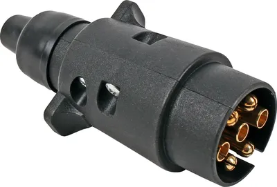 Produktbild von Anhänger Stecker 7 Polig Pvc Schwarz für Anhänger, Caravan und Trailer