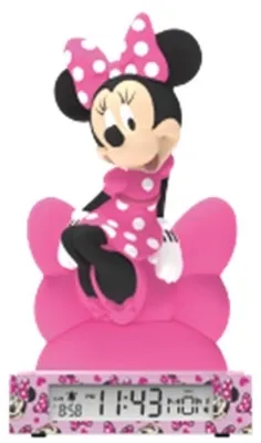 Obrázek produktu pro Minnie Lampka 3D z Budzikiem MN4500