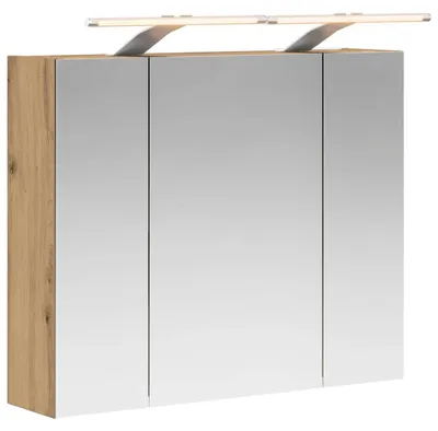 Obrázok produktu pre Kúpeľňová zrkadlová skrinka Remeselnícky dub 60 x 14,5 x 50 cm
