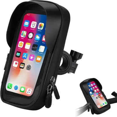 Image de Support de téléphone pour vélo, à 360 degrés, étanche, pour smartphones de 4,7 à 6,5 pouces, compatible avec les vélos