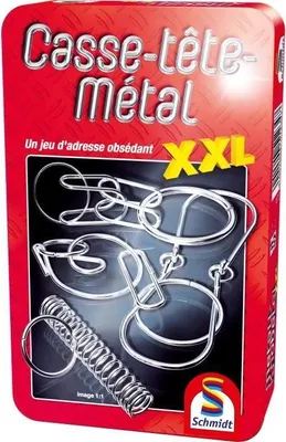 Zdjęcie produktu dla Łamigłówka Metalowa XXL Schmidt Spiele, Gra Towarzyska, Wyzwanie Logiczne, Gra Zręcznościowa