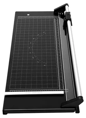 Produktbild von Papierschneider A4 mit 2 Klingen und Positionierungslineal, Schneidemaschine für Papier, 24 Zoll, Schwarz