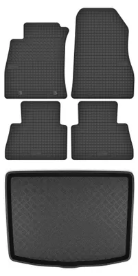 Productafbeelding van Rubberen automatten + kofferbakmat voor Nissan Juke F15 2014-2017 (SUV) – 5-delig, zwart, op maat – Wielganizator