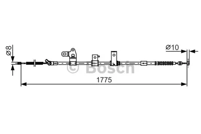 Produktbild von BOSCH Handbremsseil Seilzug Feststellbremse für TOYOTA PRIUS Liftback (NHW20) Hinten Links 1 987 482 347
