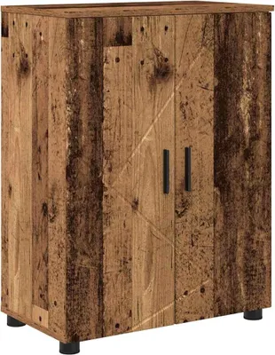 Immagine prodotto di vidaXL Mobile da bagno con porta, in legno antico, 60 x 35 x 80 cm