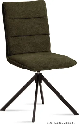 Produktbild von Esszimmerstuhl drehbar (8er-Set) Dekava 47x92x60 Schwarz/Khaki