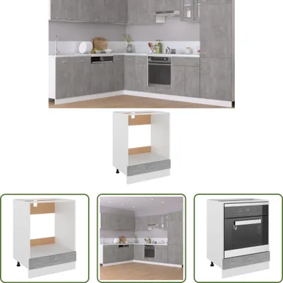 Obrázek produktu pro The Living Store Betonová šedá skříňka na bázi dřeva 60x46x81,5 cm