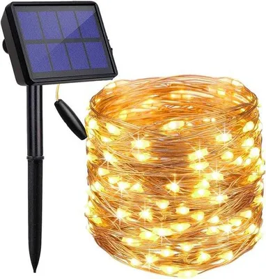 Obrázok produktu pre Solárne bezdrôtové vonkajšie svietidlo, 20 m, 200 LED, solárne svietidlo s 8 stupňami jasu