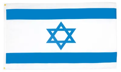 Israel-Flagge 90x60 cm, Polyester 100D, 2 Ringe