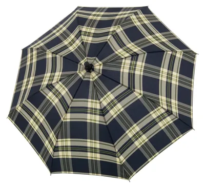 Image de doppler parapluie canne parapluie Steel Burgund Automatic Karo Blue / Olive multicolore