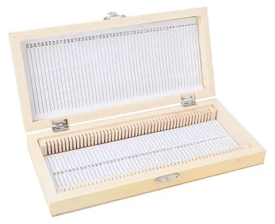 Produktbild von Omgoods - Aufbewahrungsbox für Mikroskopobjektträger, Holz-Objektträgerbox