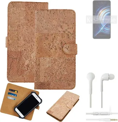 Produktbild von K-S-Trade Hülle kompatibel mit Xiaomi Redmi K50 Pro + in ear Kopfhörer Kork Handyhülle Cover  Schutzhülle TPU Case Bumper in Hellbraun, (1x)