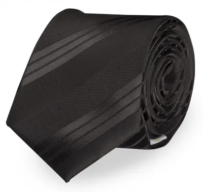 Produktbild von Fabio Farini - 1 Stück verschiedene Herren Krawatten - klassische Streifen Schlips in 8cm Breit (8cm), Schwarz