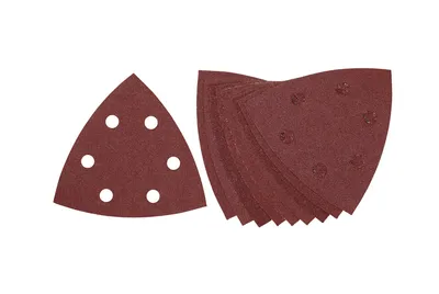 Image de 10 Feuilles abrasives velcro pour ponceuses delta velcro DEWALT - 6 perforations - 93x93mm