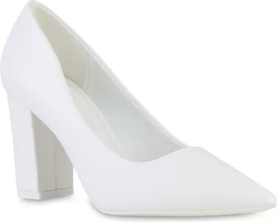 Produktbild von VAN HILL Damen Spitze Pumps Elegante Klassische Schuhe 841389, Farbe: Weiß, Größe: 37