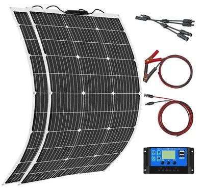 Flexibles Solarmodul 200W 12V Kit 2x100W mit 20A Laderegler