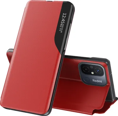 Produktbild von Hülle für Xiaomi Redmi 12C, Flip Stand Cover PolyurethanLeather Case Cover for Xiaomi Redmi 12C Rot