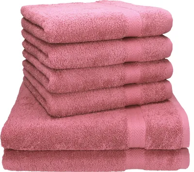 Produktbild von Betz 6-tlg. Handtuch-Set PREMIUM - 2 Liegetücher 4 Handtücher 100% Baumwolle  Farbe: altrosa