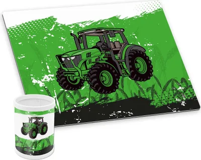 Produktbild von itenga Schreibunterlage Deluxe mit Stifteköcher Motiv TRAKTOR