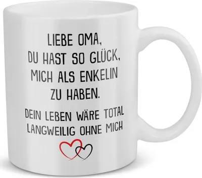 Produktbild von 22Feels Oma Geschenk von Enkelin Geburtstag Grossmutter Tasse Weihnachten Rentnerin Kaffeetasse Frauen Beste Grosseltern Muttertag Geschenkidee