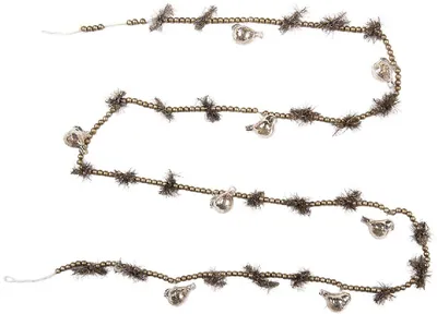 Obrázok produktu pre Clayre & Eef 66548 Vianočná dekoratívna girlanda, zlatá a strieborná, 2 x 180 cm