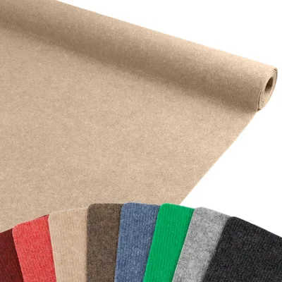 Produktbild von Primaflor Eventteppich Rips MALTA - Beige - 1,00m x 4,00m - Meterware - Viele Farben - Schwer Entflammbarer Messeteppich, Rutschfester Hochzeichtsläufer, Läufer für Hochzeiten