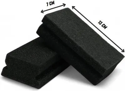 Obrázek produktu pro Černé houbičky na mytí nádobí sada 2 kusů - Velký formát 7×13 cm - Pro domácnost a čištění povrchů