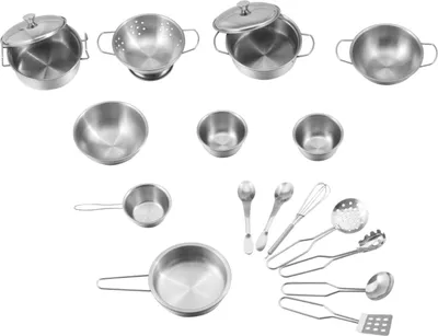 Produktbild von Baby Vivo Zubehör für Kinderküchen - 18-teiliges Kochgeschirr Set aus Edelstahl
