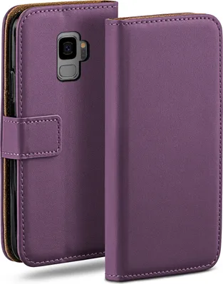 Produktbild von moex® Book Case kompatibel mit Samsung Galaxy S9 - Hülle 360 Grad klappbar, Lila