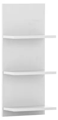 Zdjęcie produktu dla Półka ścienna Möbelpartner Palermo biała 30,3 x 70,2 x 17,45 cm