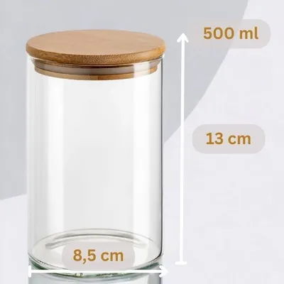 Set 12 Barattoli Spezie In Vetro Con Coperchio Bambù - 120 Ml - Etichette E Pennarello Bianco Inclusi - Foto 2