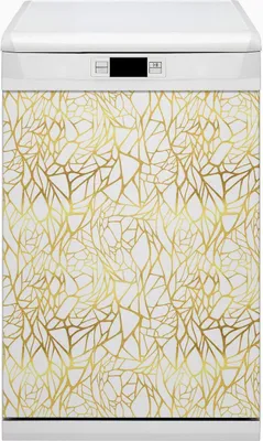 Obrázok produktu pre Magnety Dekoratívna magnetická fólia do umývačky riadu 45x80 cm - zlatá dekorácia