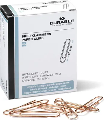 Produktbild von DURABLE Briefklammern 50mm verkupfert 100 St. 122524