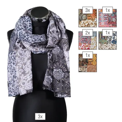 Produktbild von Schalpaket farblich sortiert, 180 x 80 cm, 100% Polyester, VE 12