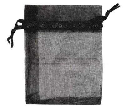 Organza-Beutel 50 Stück Geschenkbeutel Organzabeutel Gastgeschenk 9x7cm schwarz