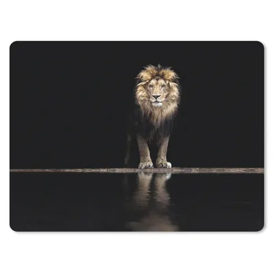 Produktbild von MuchoWow® Mauspad Mousepad Löwe - Wasser - Porträt 23x19 cm - Mousepads - Maus Mat - Pad - Mausunterlage - Schreibtischunterlage - Mauspad