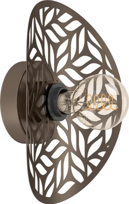Produktbild von EGLO Wandlampe Swaby, Wandleuchte innen, Wohnzimmerlampe mit dekorativem Lampenschirm, Stahl in Bronze, E27 Fassung