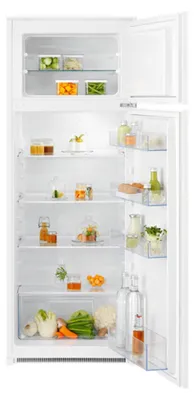 Electrolux Einbau Doppeltür - Kühlautomat / 1446 mm / 218 L / LowFrost – weniger Eisbildung / Schlepptür KTS5LE14S Frontansicht geöffnet