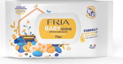 Obrázok produktu pre Fria Vlhčené detské obrúsky na prebaľovanie s formulou s arganovým olejom – 12 balení po 70 obrúskov
