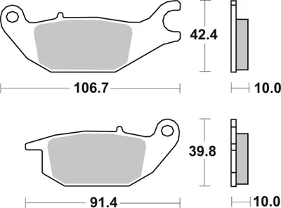 Produktbild von Scooterbelag SBS 225HM (Satz pro Scheibe) Street Ceramic