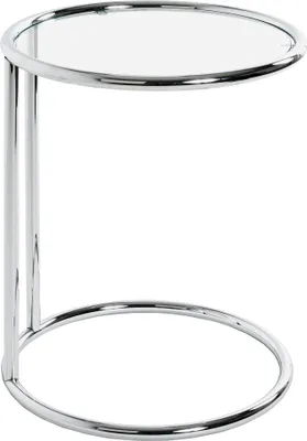 Produktbild von HAKU Beistelltisch chrom - Metall, Sicherheitsglas 5 mm, B/H/T: 45x55x45 cm