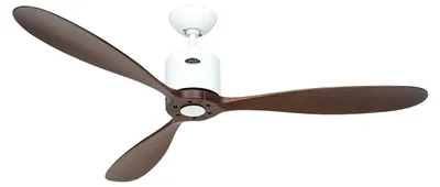 Produktbild von Energiespar Deckenventilator mit Fernbedienung Aeroplan Eco Weiß / Nussbaum 132 cm