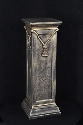 Produktbild von Säule Mäander Style Beistelltisch Marmoriert Dekosäule 75 cm Griechische Antik Retro Rokoko Säule Barock Blumenständer Podest Handbemalt
