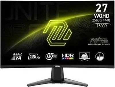 Image de Écran PC Gamer Incurvé MSI MAG 27CQ6F, 27 pouces, WQHD, 180Hz, Fast VA, 0.5ms
