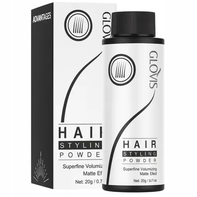 Produktbild von GLOVIS Haarstyling Puder Styling und Volumenpuder ölig und volumenarm für Männer und Frauen.