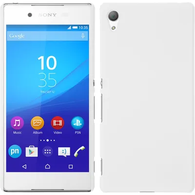 Produktbild von PhoneNatic Case kompatibel mit Sony Xperia Z3+ / Plus - Hülle weiß gummiert Hard-case + 2 Schutzfolien